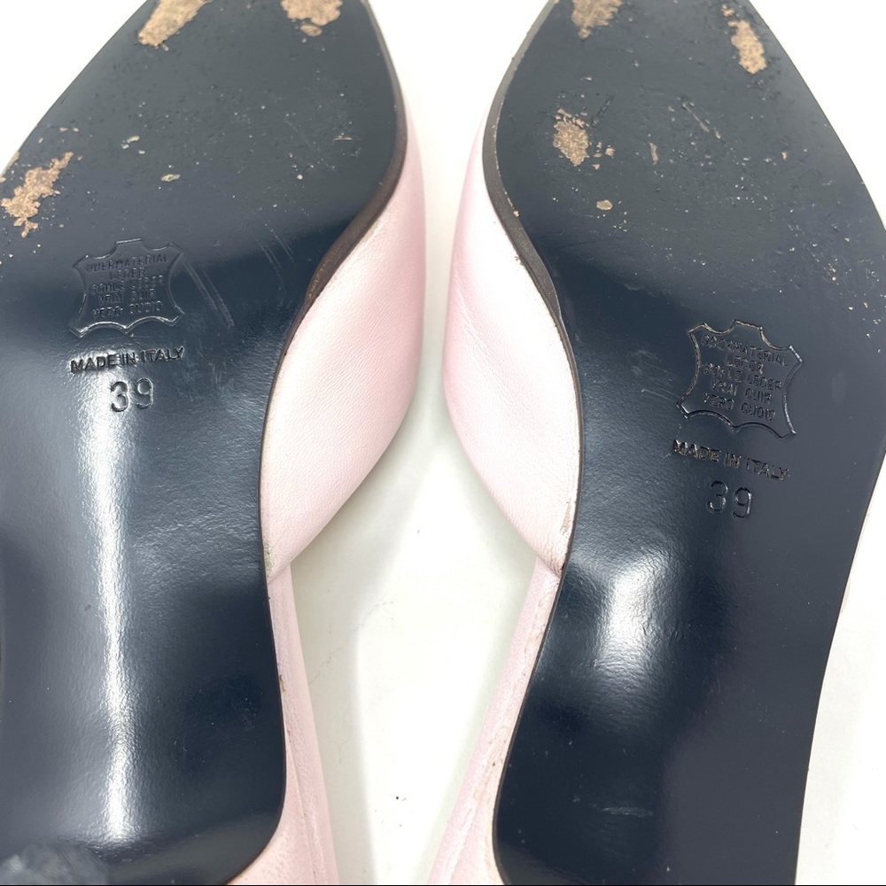 BARNEYS NEW YORK pink kitten heel mules, made in Italy, size 39 - Picture 12 of 13
